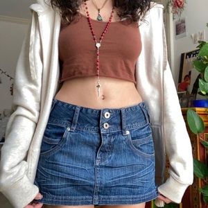 Jean mini skirt